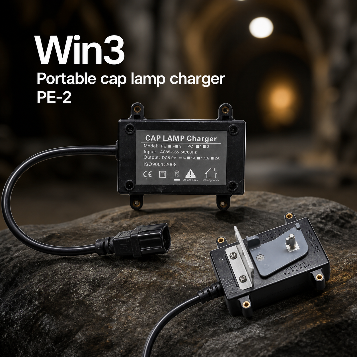 Win3 Portable Cap Lamp Charger PE-2